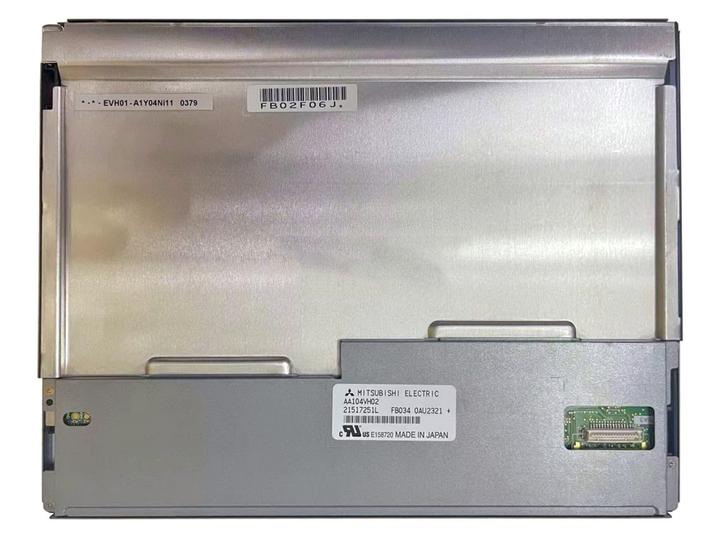 Mitsubishi AA104VH02 original panel, rear view with manufacturer label