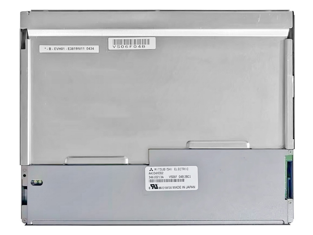 Mitsubishi AA104XD02 original panel, rear view with manufacturer label