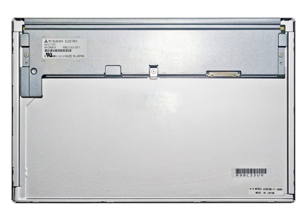 Mitsubishi AA121TD01 original panel, rear view with manufacturer label