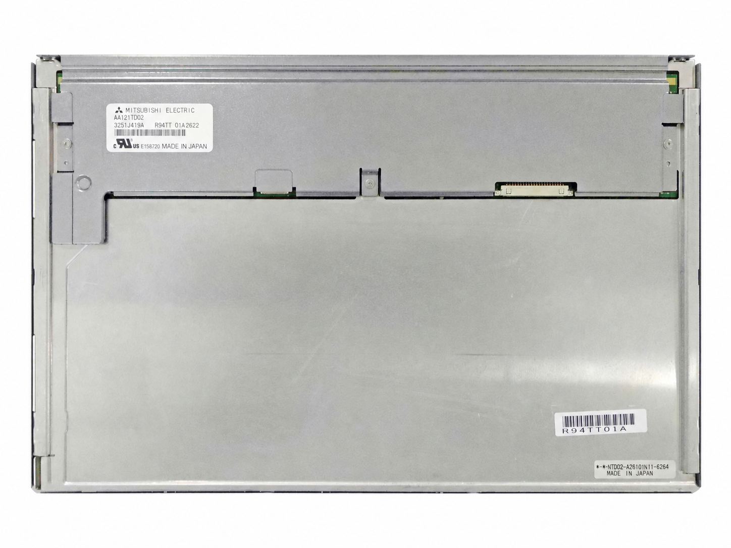 Mitsubishi AA121TD02 original panel, rear view with manufacturer label