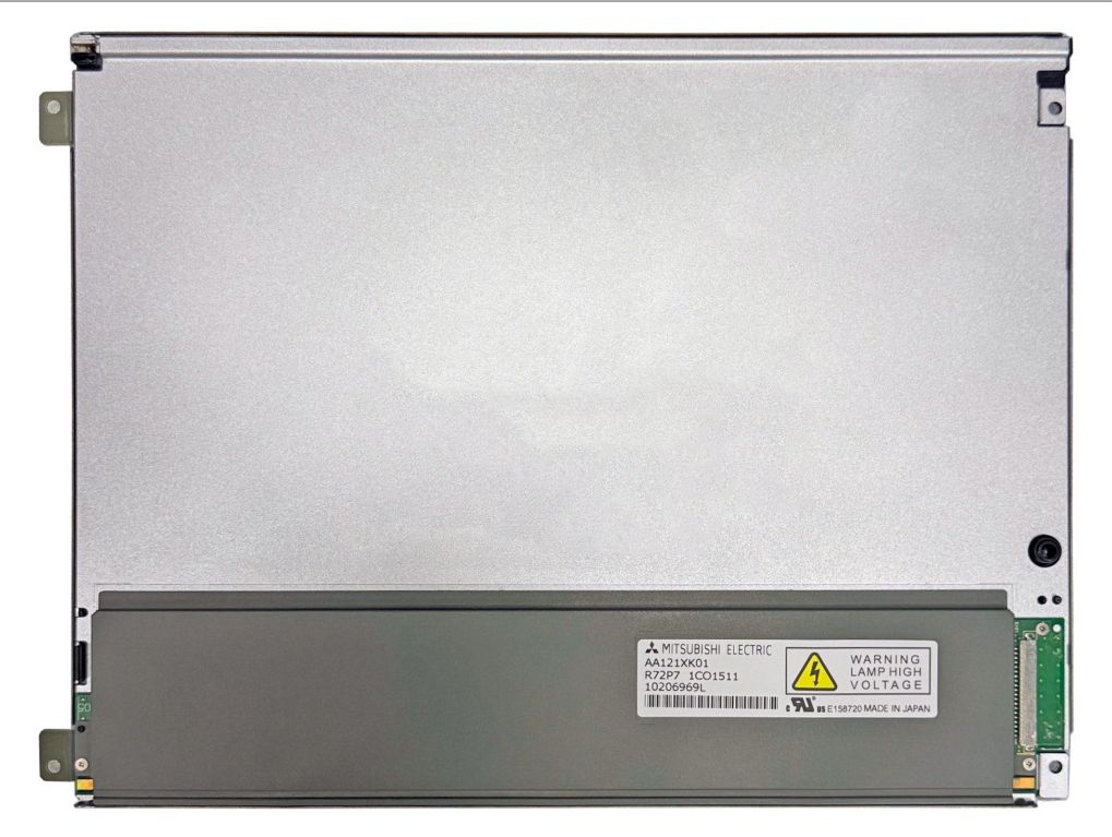 Mitsubishi AA121XK01 original panel, rear view with manufacturer label