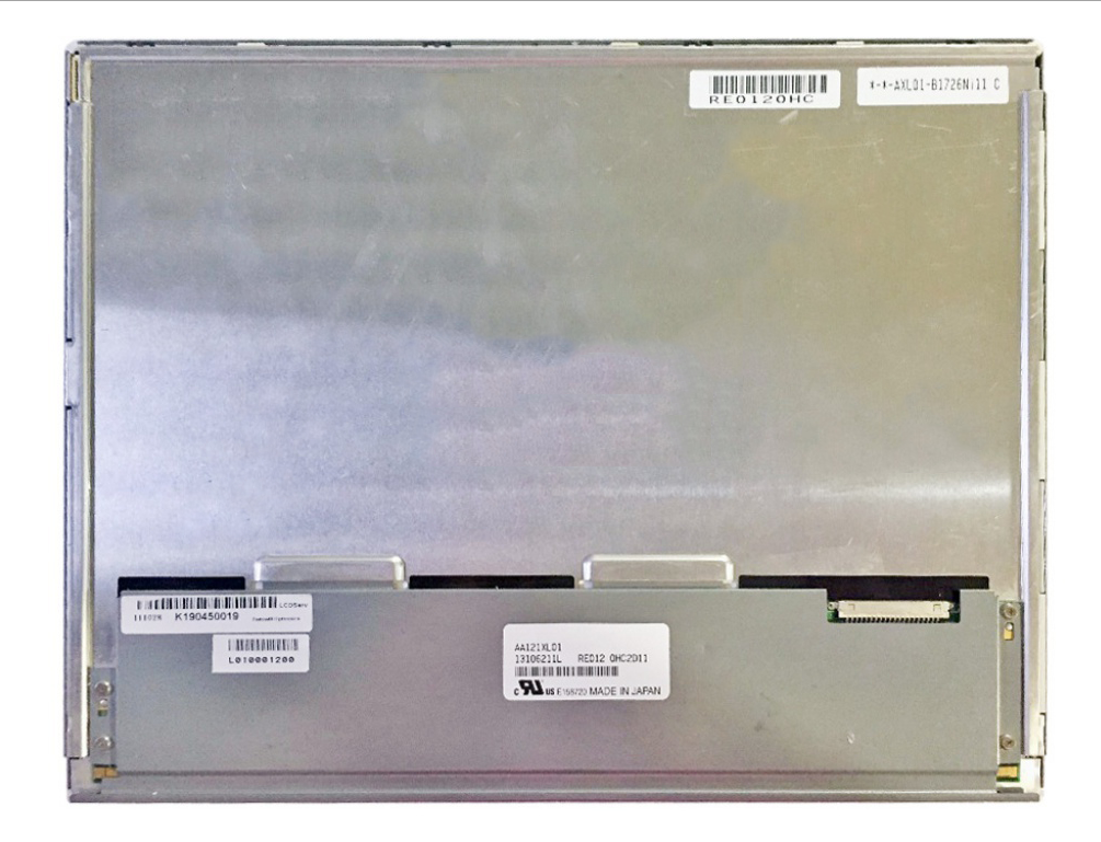Mitsubishi AA121XL01 original panel, rear view with manufacturer label