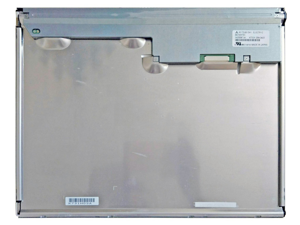 Mitsubishi AA150XT01 original panel, rear view with manufacturer label