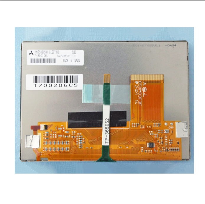 Mitsubishi AA050ME01--T1 original panel, rear view with manufacturer label