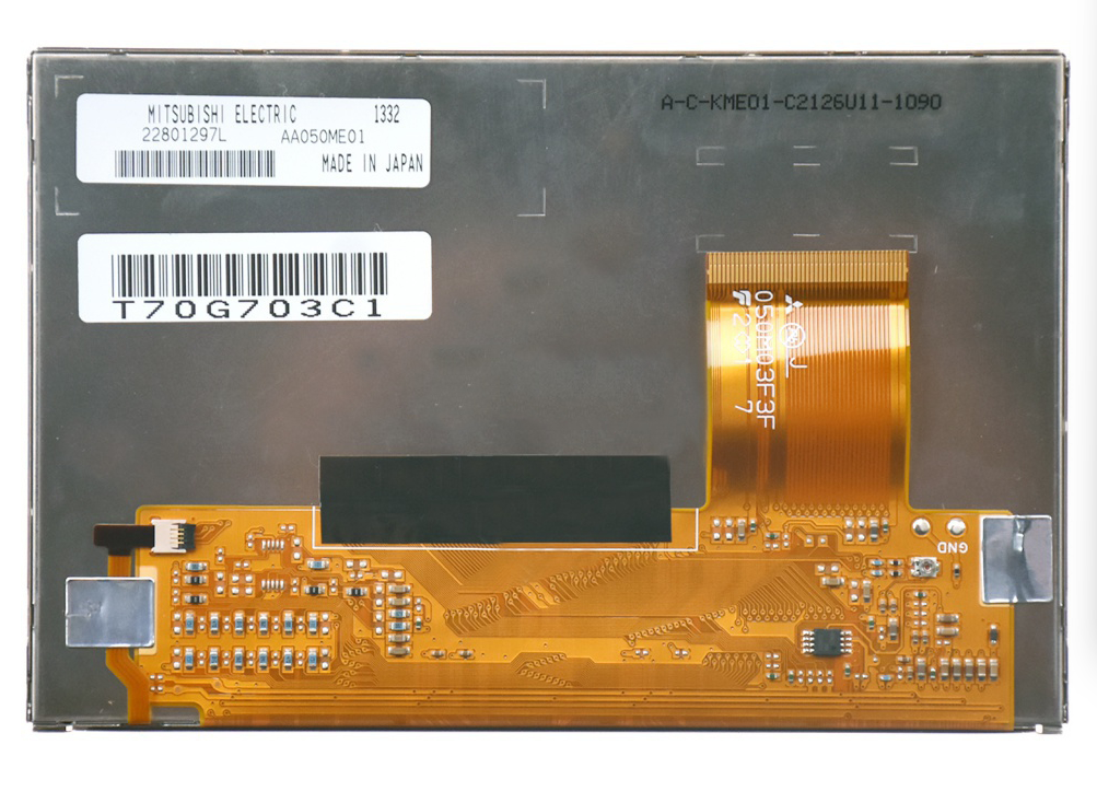 Mitsubishi AA050ME01 original panel, rear view with manufacturer label