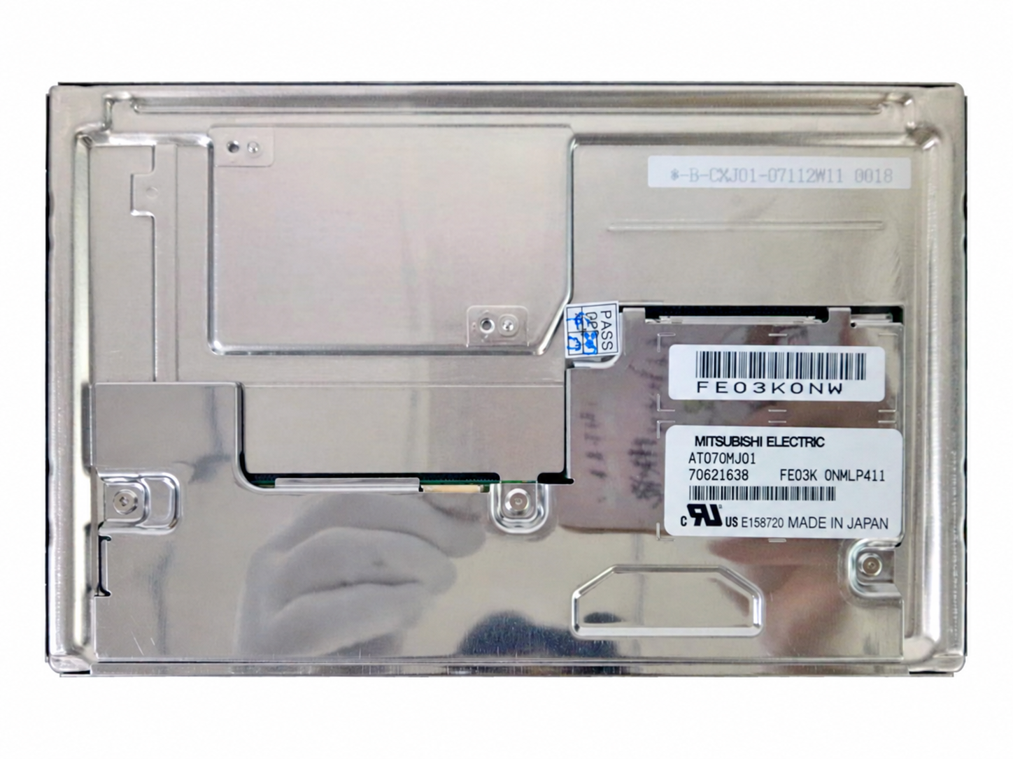 AT070MJ01 retouched rear-view reference with manufacturer label
