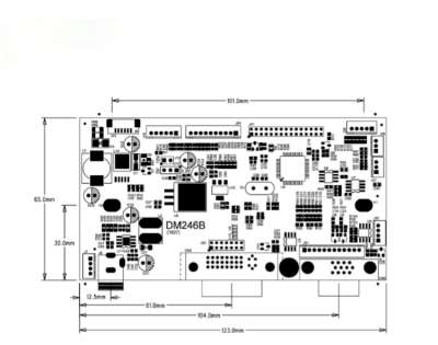 DM246B compatible with VD58 can achieve analog R, G, B signals, DVI signal proce