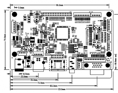 RTD2553_V10 wide temperature drive board with 1 VGA and 1 HDMI input