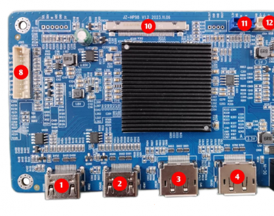 JZ-HP98 used to support VBY1/eDP interface TFT LCD screen
