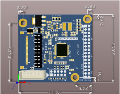 S.EDP-LVDS Signal adapter board