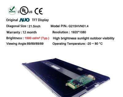 G215HVN01.4 Original AUO TFT IPS Display 21.5 Inch 1920x1080 LCD Panel For Medic