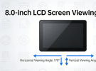 What is the viewing angle of an 8.0-inch LCD screen?