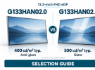 G133HAN02.0 vs G133HAN02.2: AUO 13.3-inch LCD Selection Guide